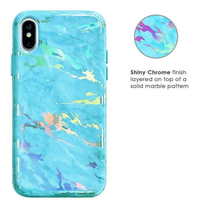 Blue Marble Holo Chrome Case - iCase Stores
