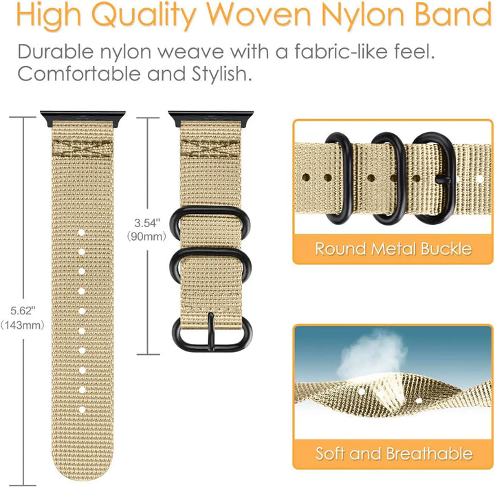 Breathable Woven Nylon Sport Strap for Apple Watch - iCase Stores