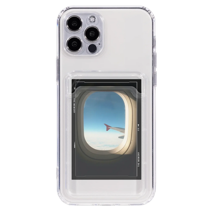 Bumper + Lens Protection + Card Holder Clear iPhone Case - iCase Stores