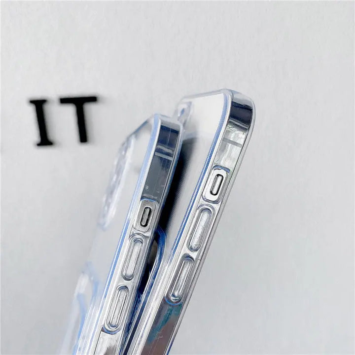 Bumper + Lens Protection + Card Holder Clear iPhone Case - iCase Stores
