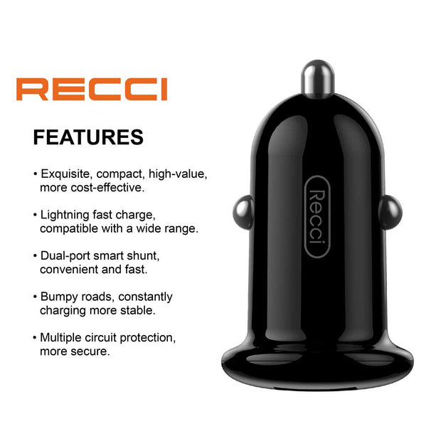Recci Mini Car Charger PD20W