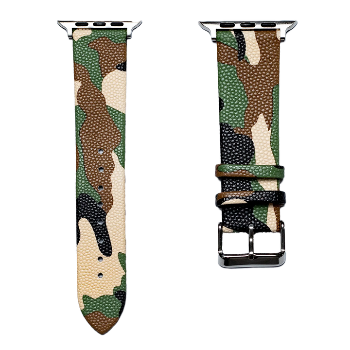 Camouflage Leather Strap For Apple Watch - iCase Stores