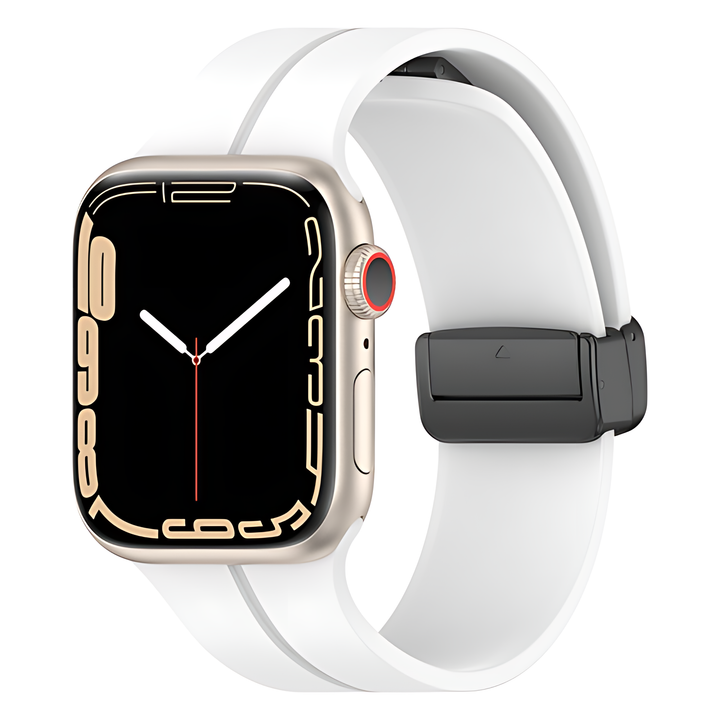 Solid Color Magnetic Buckle Silicone Watch Band For Apple Watch - iCase Stores
