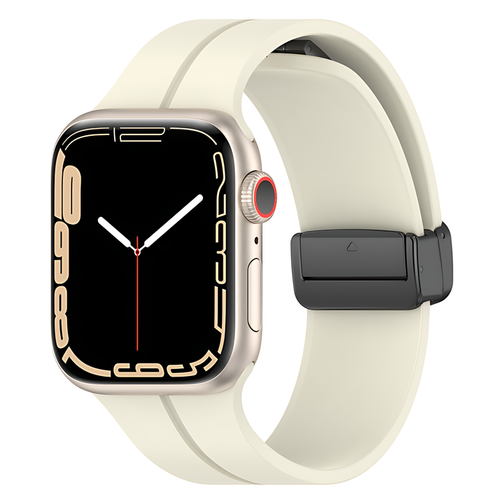 Solid Color Magnetic Buckle Silicone Watch Band For Apple Watch - iCase Stores