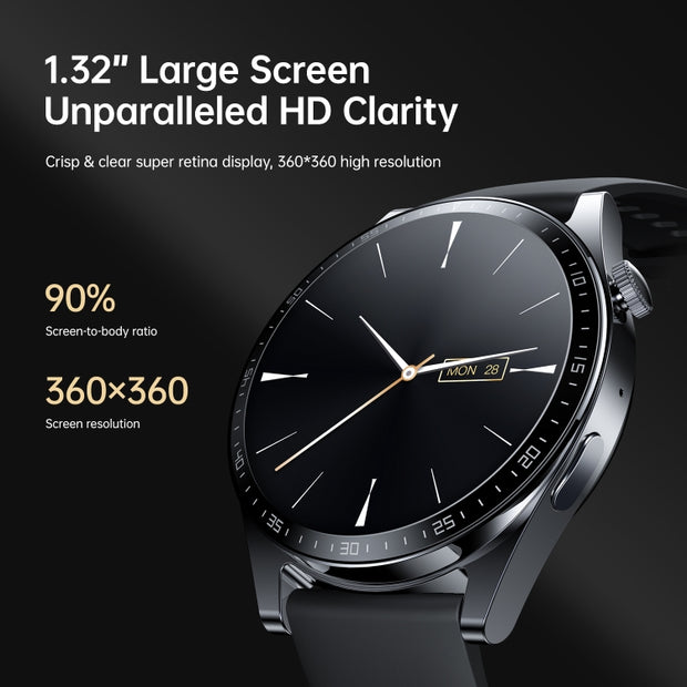 JOYROOM Classic Waterproof IP68 Classic Series Smart Watch (Make/Answer Call) With Leather Straps
