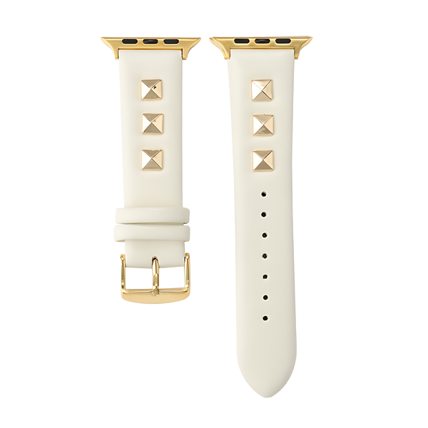 Single Row Riveted Leather Apple Watch Band - iCase Stores