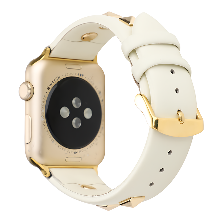 Single Row Riveted Leather Apple Watch Band - iCase Stores