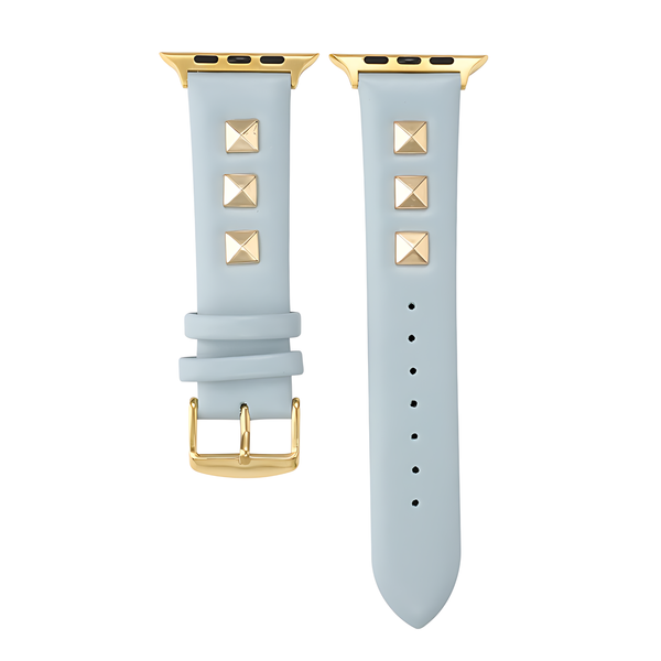 Single Row Riveted Leather Apple Watch Band - iCase Stores