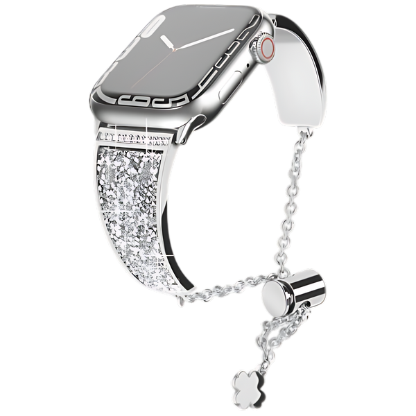 Diamond Bling Rhinestones Stainless Steel Replaceable Strap Bracelet For Apple Watch