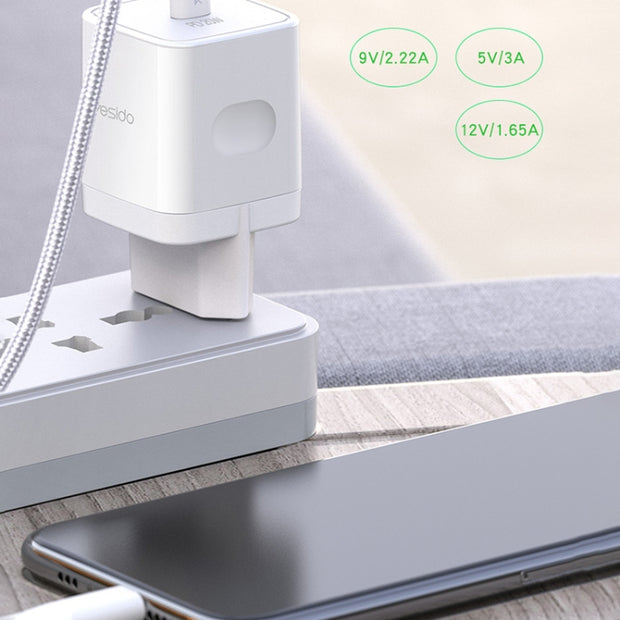 Yesido Type-C Port Mini Travel Fast Charger 20W