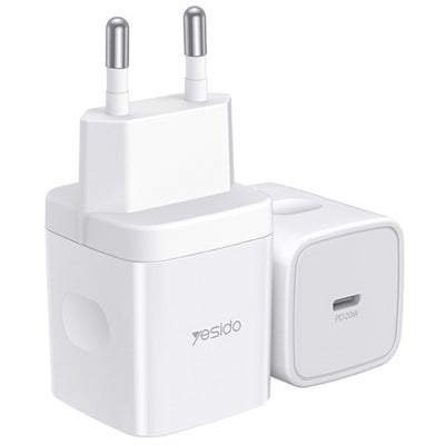 Yesido Type-C Port Mini Travel Fast Charger 20W - iCase Stores