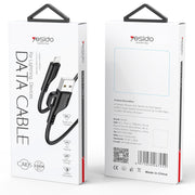 Yesido PVC Dumb Surface with Wire Hook Data Cable 1.2M - iCase Stores