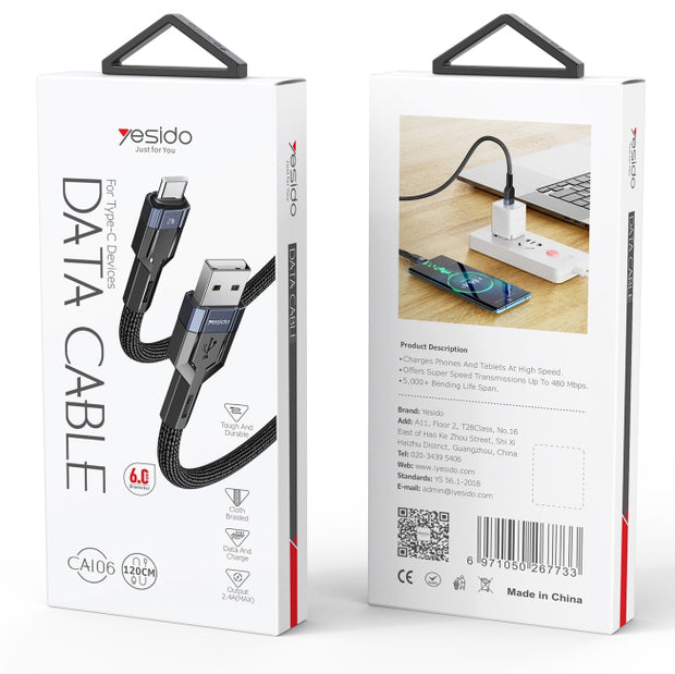 Yesido Data Transfer & Charge Cable 2.4A