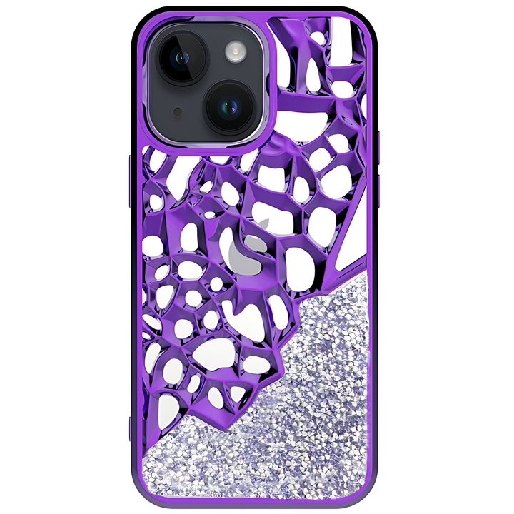 Diamond Hollow Style & Heat Dissipation Electroplated TPU Case - iCase Stores