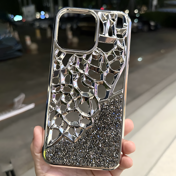 Diamond Hollow Style & Heat Dissipation Electroplated TPU Case - iCase Stores
