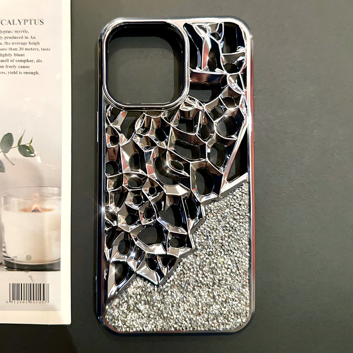 Diamond Hollow Style & Heat Dissipation Electroplated TPU Case - iCase Stores