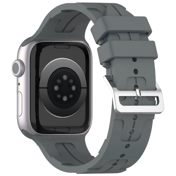 H Texture Silicone Ladder Buckle Band for Apple Watch