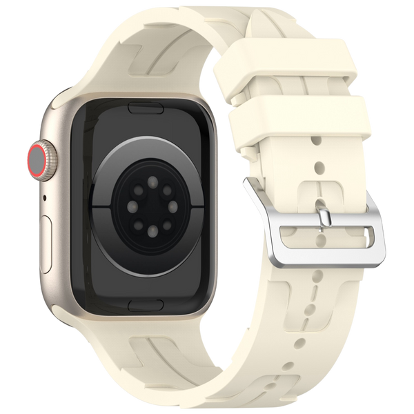 H Texture Silicone Ladder Buckle Band for Apple Watch