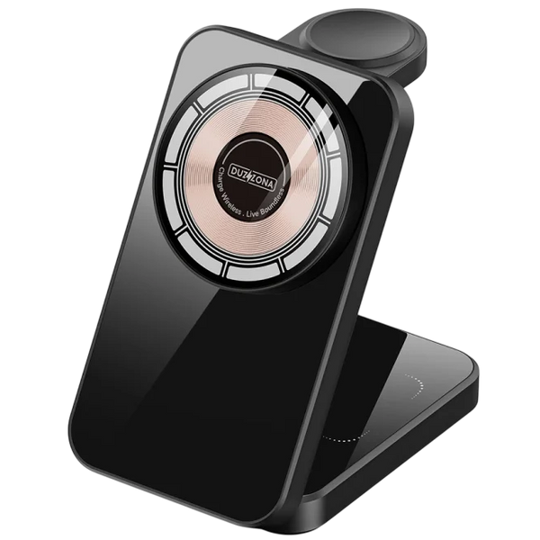 DUZZONA 3-in-1 Foldable Magnetic Wireless Charger Stand