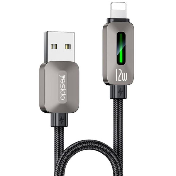 Yesido CA137L 12W Zinc Alloy Braided Lightning Cable