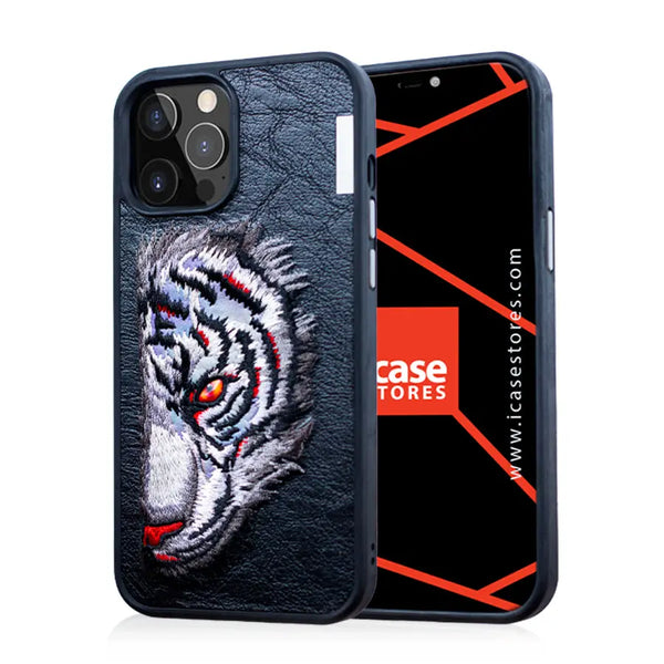Embroidery Luxury Leather Case - iCase Stores