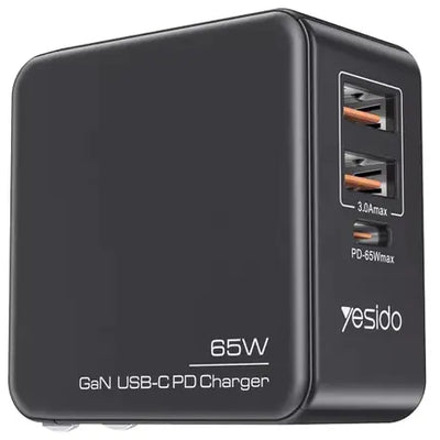 Yesido 3-In-1 Combo Mini Quick Charger 65W