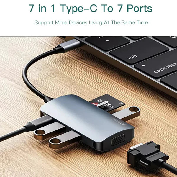Yesido 7-In-1 Multifunction Type-C Docking Station