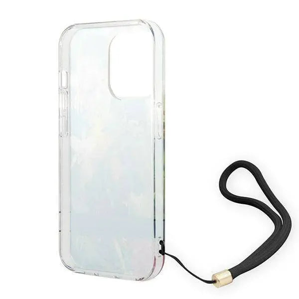 𝐆𝐔𝐄𝐒𝐒 Flower Strap Blue Hard Case - iCase Stores