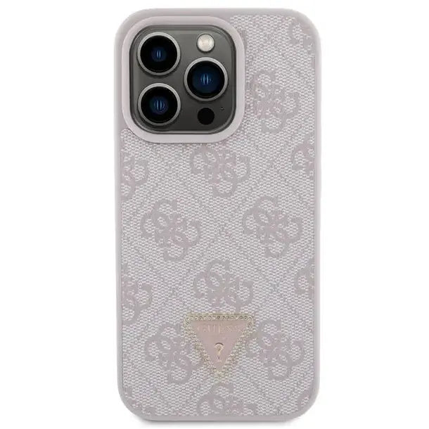 Guess PU Leather Case with 4G Triangle Strass & Triangle Logo