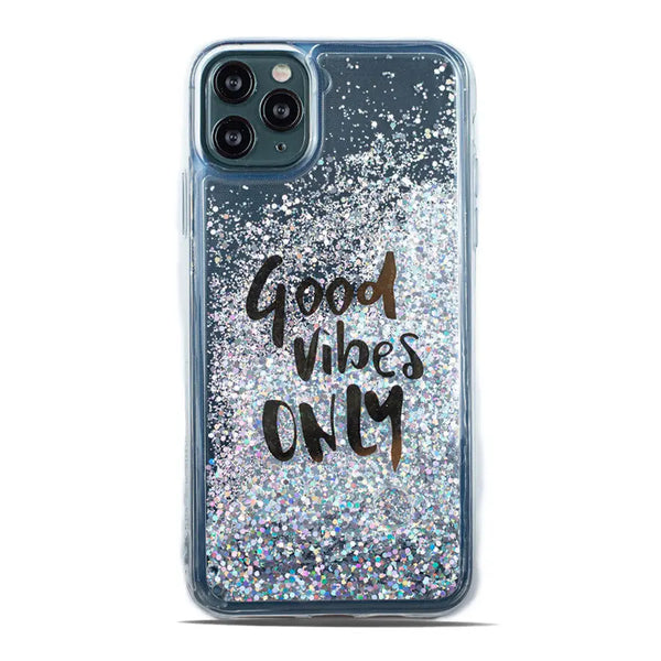 Good Vibes Glitter Case - iCase Stores