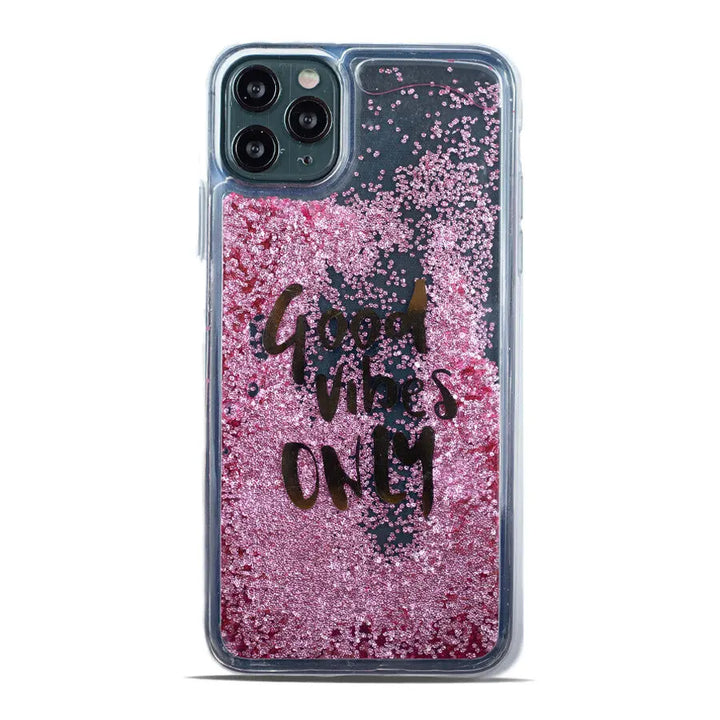 Good Vibes Glitter Case - iCase Stores