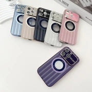 Aurora Stripe Case With Wide Lens Protector