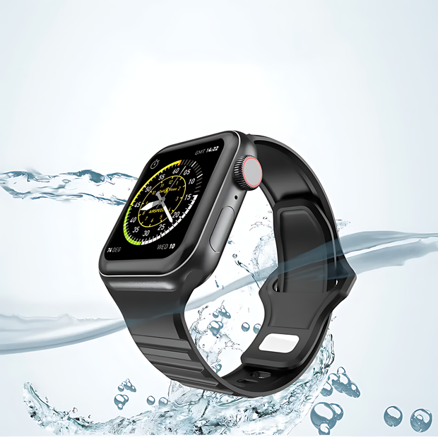 Reverse Buckle Silicone Watch Strap For Apple Watch