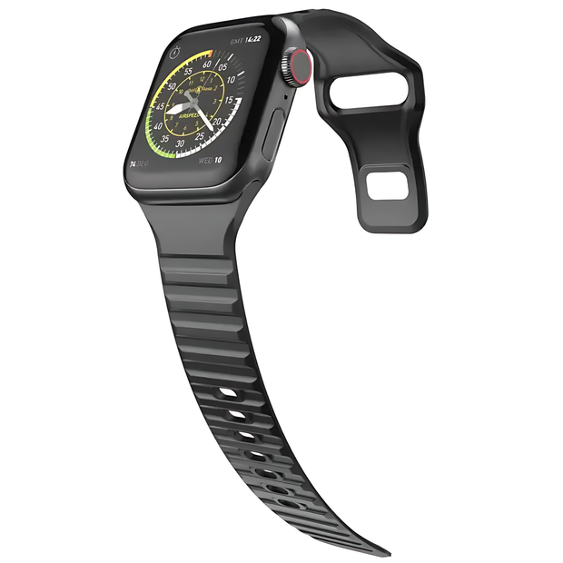 Reverse Buckle Silicone Watch Strap For Apple Watch