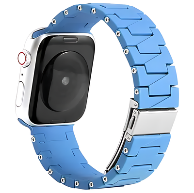 Silicone Rubber Watch Band with Stainless Steel Buckle For Apple Watch