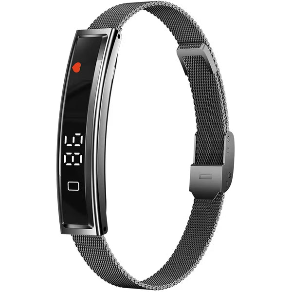 Awei Waterproof Stainless Steel Smart Band Bracelet with Fitness Tracker