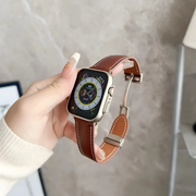 Leather Magnetic Buckle Genuine Band For Apple Watch