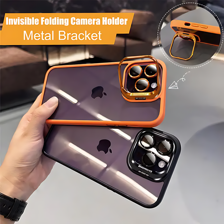 Luxury Case With Matching Metallic Lens Protector & Stand - iCase Stores