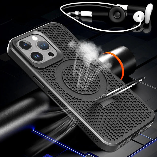 Luxury Cooling Hole Heat Dissipation Case With Holder