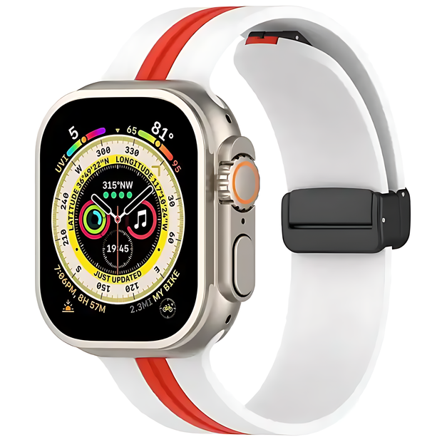 Soft Sport Silicone Magnetic Buckle Band For Apple Watch