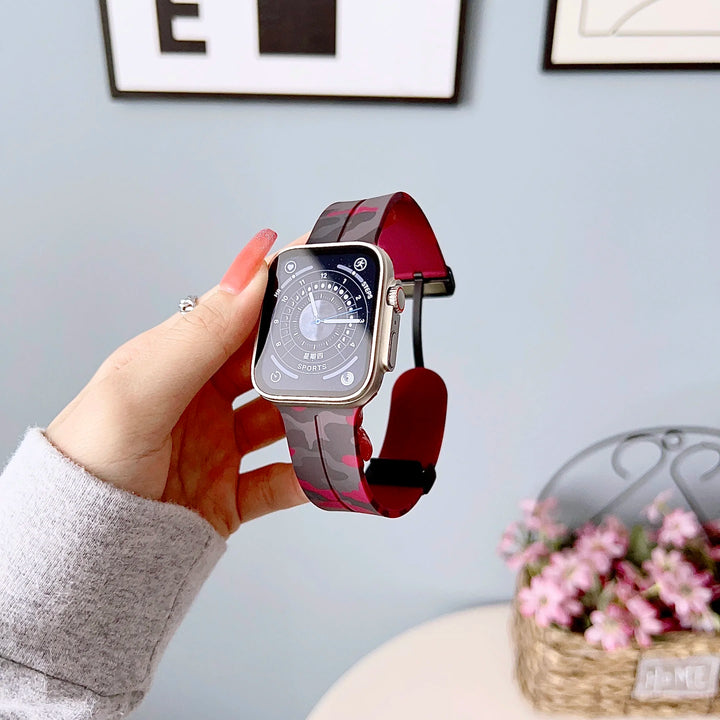 Camouflage Magnetic Buckle Silicone Band for Apple Watch - iCase Stores