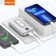 Recci Suitcase Magnetic Power Bank with Holder 10000 mAh