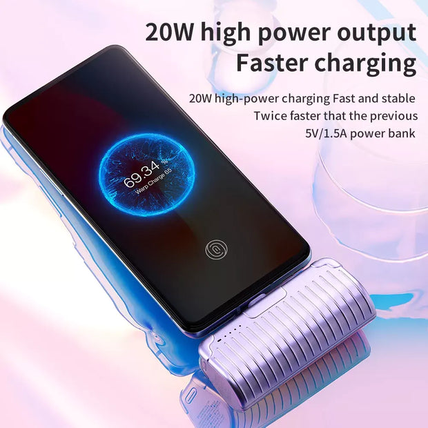 Rock PD 20W Fast Charging Mini Emergency Power Bank Capsule - iCase Stores