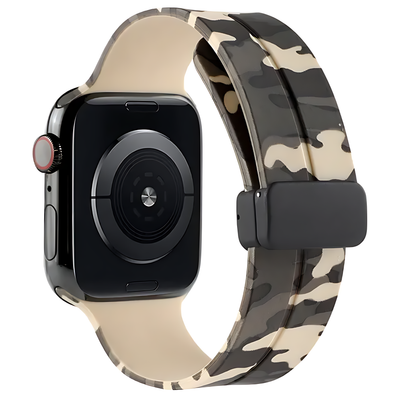 Camouflage Magnetic Buckle Silicone Band for Apple Watch