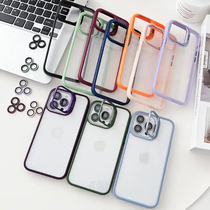 Luxury Case With Matching Metallic Lens Protector & Stand - iCase Stores