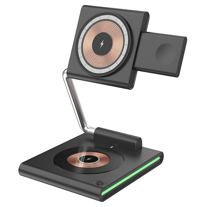 3 in 1 Portable Folding Magnetic Wireless Charger 15W - iCase Stores