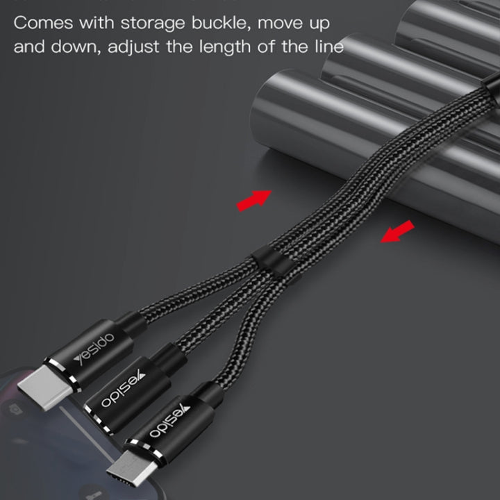 Yesido 3 in 1 Fasting Data Cable 3A - iCase Stores