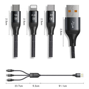 Yesido 3 In 1 Super Fast Charger Cable Widely Compatible