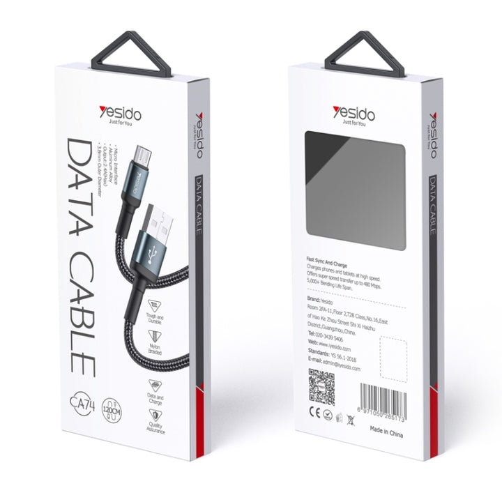 Yesido USB to Micro USB Charging Cable 1.2m - iCase Stores