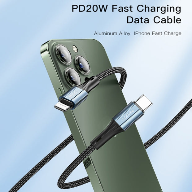 Yesido Fast Charging Cable (Type-C to Lightning) 20W